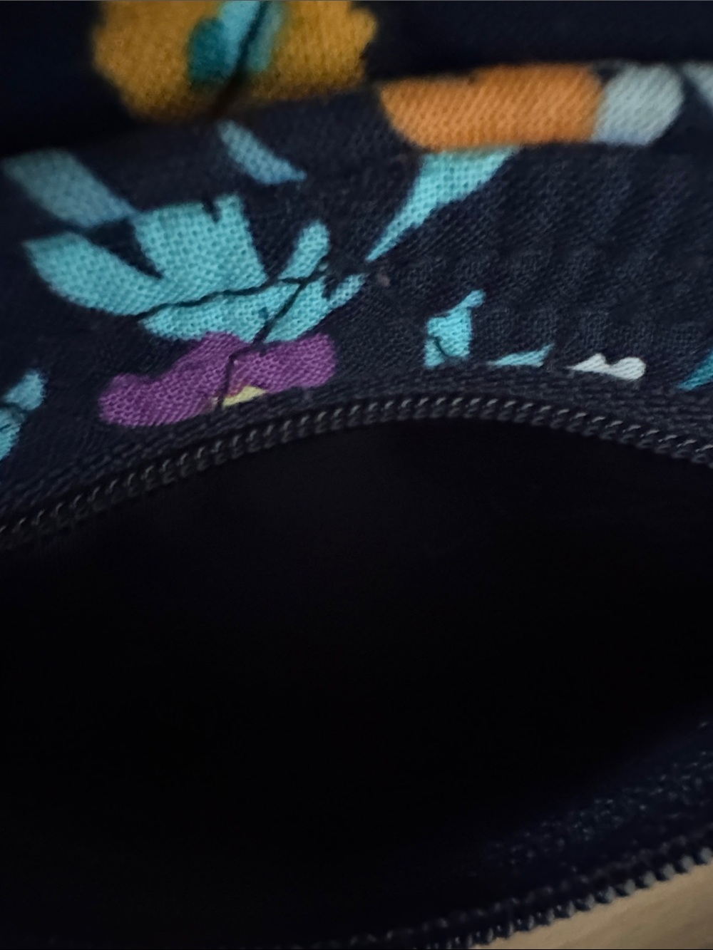 Vera Bradley Floral Quilted Crossbody Bag Blue Green Multicolor Shoulder Purse - Picture 5 of 12